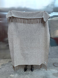Fridh Plaid Mohair 130x170 cm Brun / Offwhite