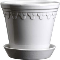 Copenhagen Kruka Med Fat Mineral White Ø18 cm