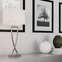 Omega Bordslampa 52 cm Krom / Vit