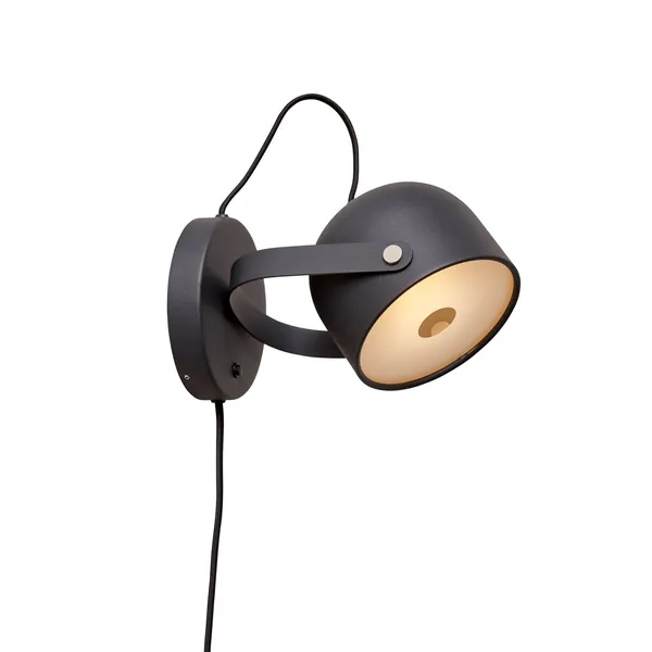 Svejk 13 Vegglampe Sort/Nikkel