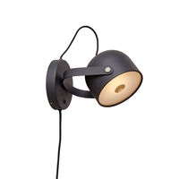 Svejk 13 Vegglampe Sort/Nikkel
