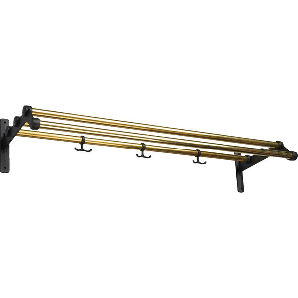 Nostalgi 291 Hattehylde 100 cm Sort / Messing