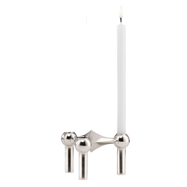 Stoff Nagel Candlestick Chrome + Candles 12-pack