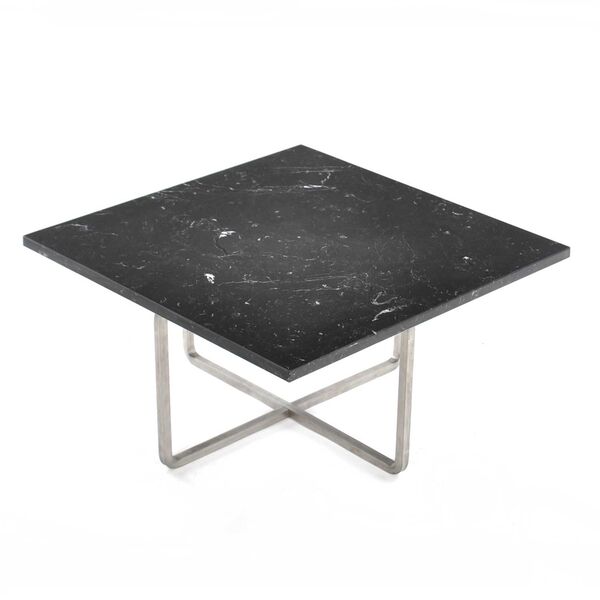 Ninety Sofabord 60 cm Stålben Sort Marmor