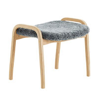 Lamino Fotskammel Saueskinn Bok/Scandinavian Grey