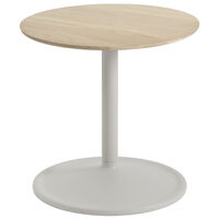 Soft Sidebord Ø41x40 cm Massiv Eg / Gråt