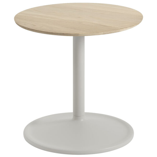 Soft Sidebord Ø41x40 cm Massiv Eik / Grå