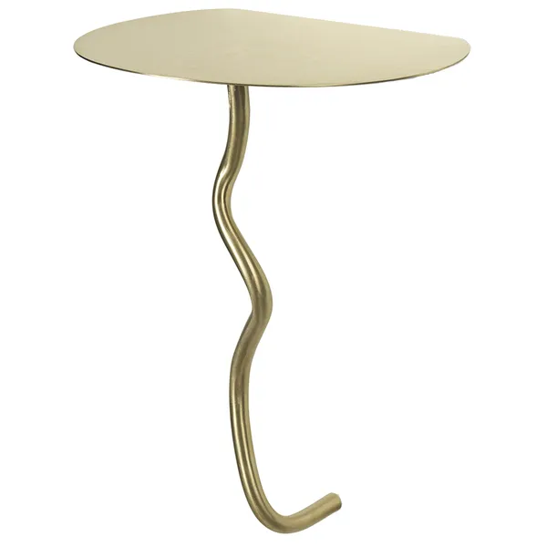 Curvature Wall Table- Black Brass Pöytä Messinki