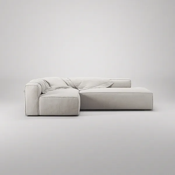 Grand Loungesofa 3-Pers åben ende Højre Moon White