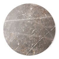 494 Cabin Table Ø130 cm Grey Marble / Dark Oak
