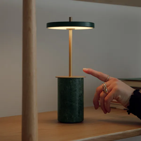 Asteria Move Mini Pöytävalaisin Kannettava Green Marble
