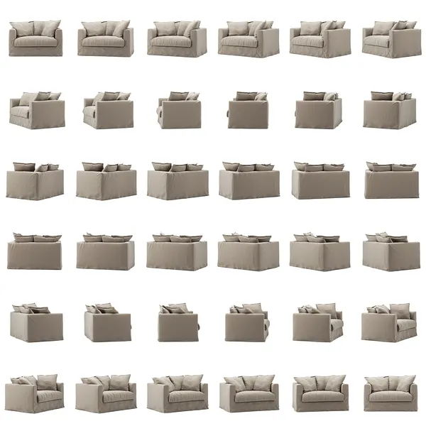 Le Grand Air Love Seat Hør Savage Linen