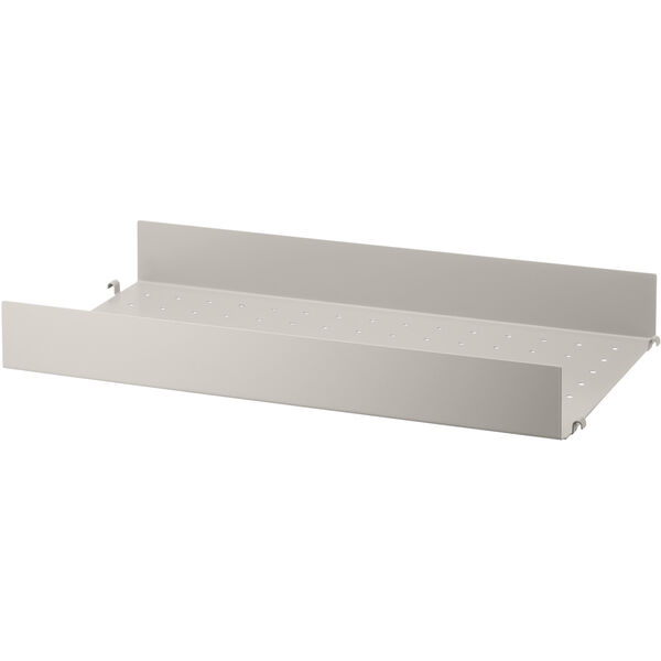 String Hylde med Høj Kant Metal 30x58 cm Beige