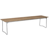 Bänk 9 170 cm Obehandlad Teak / Varmförzinkat Stål