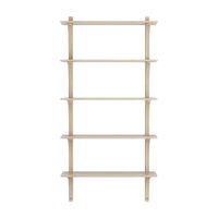 Levi Wall Shelf 90 cm Big Brass / White Pigmented Oak