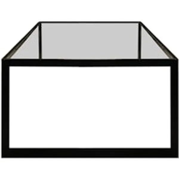 Square Salongbord 122x62 cm Svart/Glass