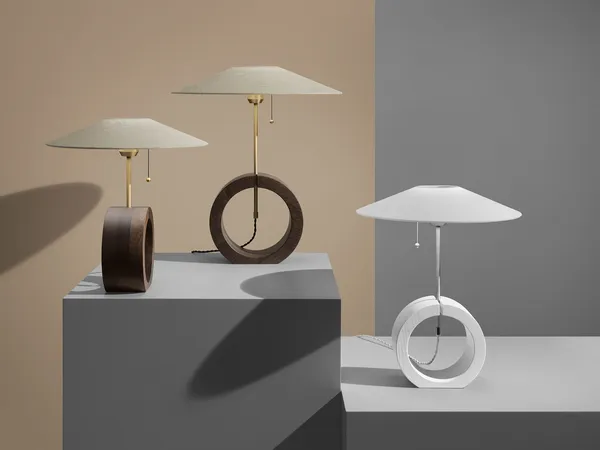 Bombus Bordlampe Hvitlasert Ask
