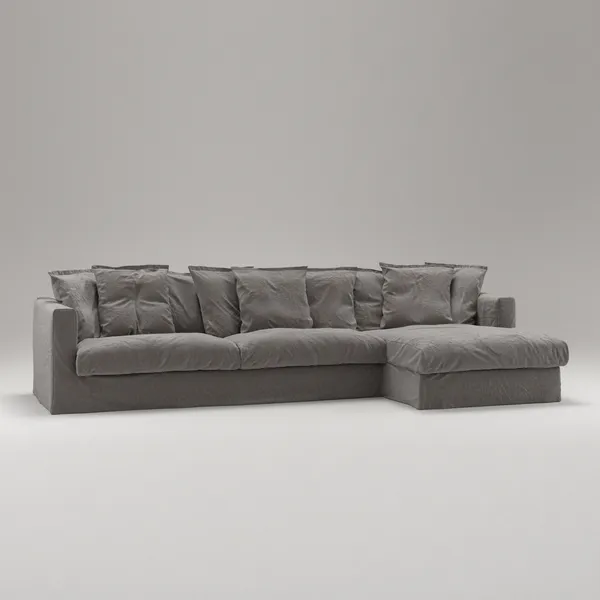 Le Grand Air Kolmipaikkainen Sohva Pellava Divaani Oikea Smokey Granite
