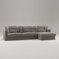 Le Grand Air Kolmipaikkainen Sohva Pellava Divaani Oikea Smokey Granite