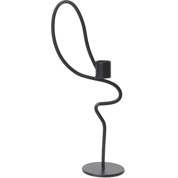 Valse Ljusstake Svart 28 cm