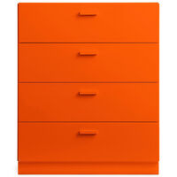 Relief Byrå Bred Med Sockel Orange