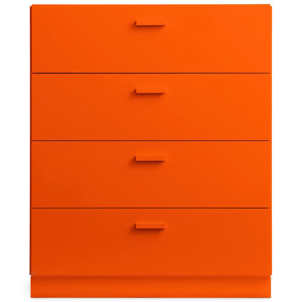 Relief Kommode Bred med Fodstykke Orange