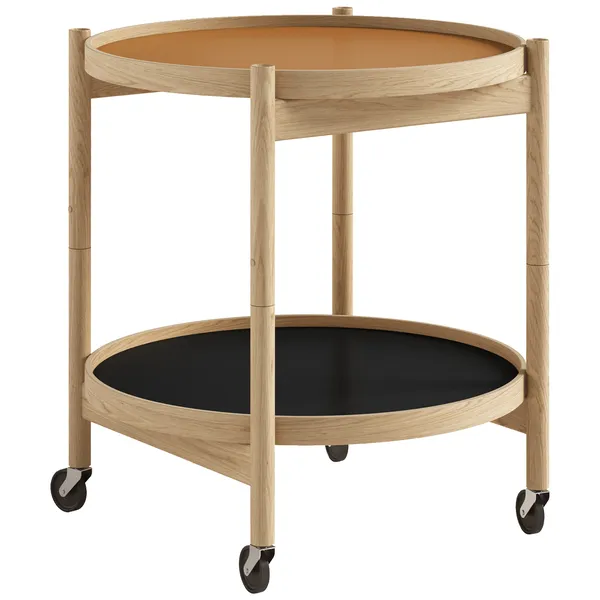 Bølling Bakkebord Ø50 cm Olieret Eg / Lerfarvet