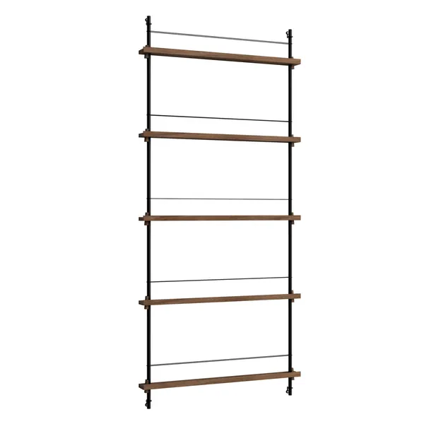 Magazine Hylle 85x188 cm Røkt Eik/Sort