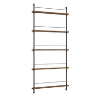 Magazine Hylle 85x188 cm Røkt Eik/Sort