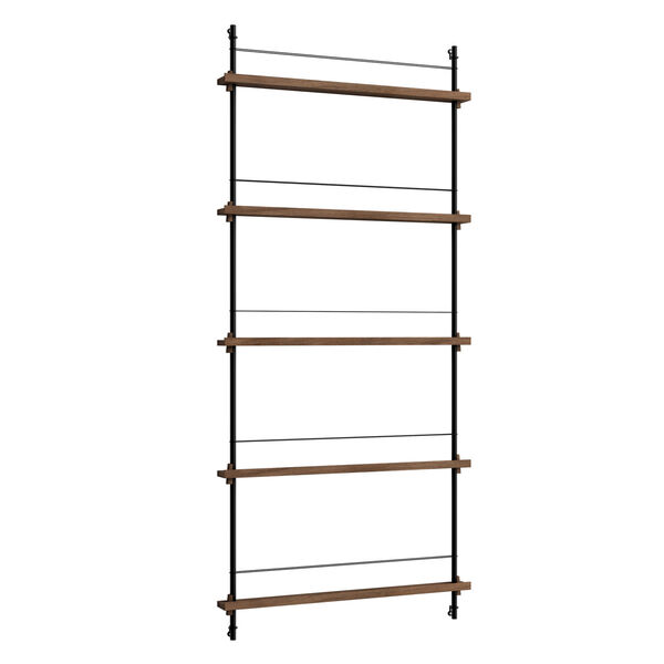 Magazine Hylle 85x188 cm Røkt Eik/Sort