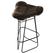 Iceland Barstol 82 cm Sort / Shorn Brown