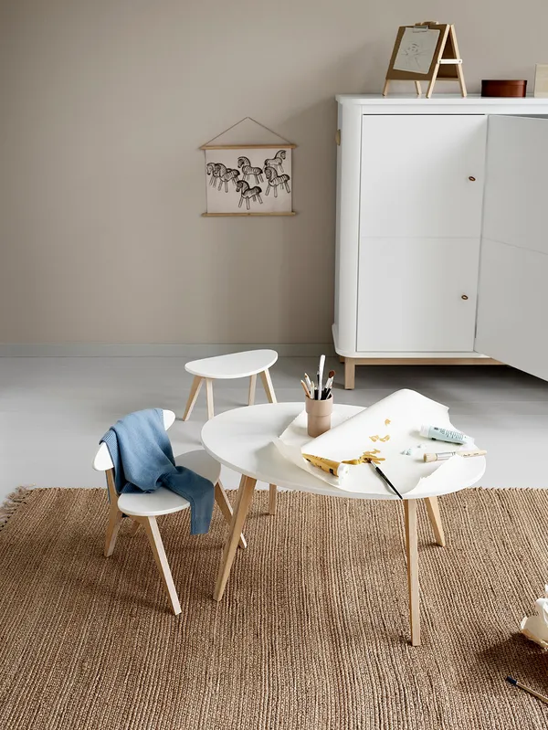 Wood Pingpongstol Vit/Ek