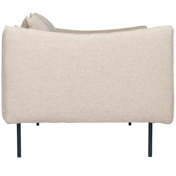 Tiki Sofa 3-Seater Black Legs / Clay
