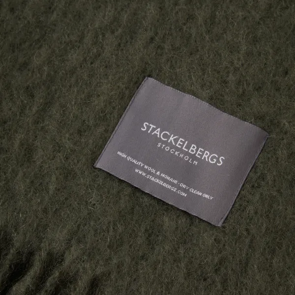 Mohair Pläd 130x170 cm Moss Green