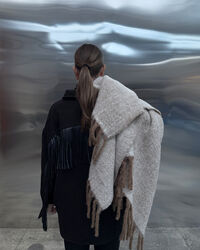 Fridh Plaid Mohair 130x170 cm Brun / Offwhite