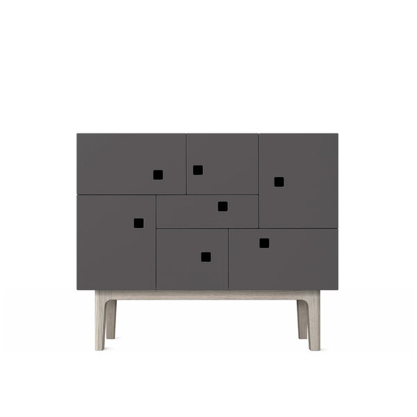 Peep C1 Sideboard Slate Gray / white oak