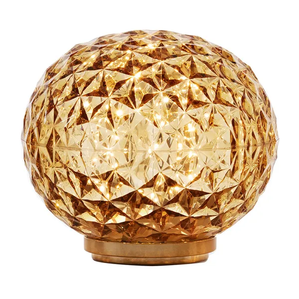 Mini Planet Bordslampa Batteri Dimbar Gul