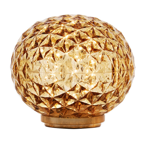 Mini Planet Bordlampe Batteri Dimmebar Gul