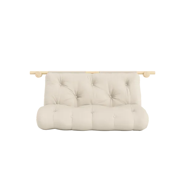 Hooked Madrass Med Beslag 135x200 cm Raw / Beige
