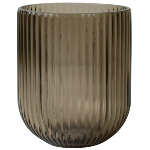 Simple Stripe Vase 22 cm Brun