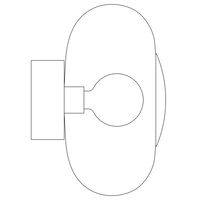 Horizon Wall / Ceiling lamp 21 cm Chestnut Brown