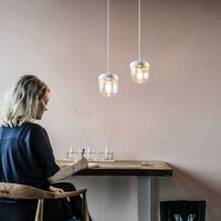 Acorn Lampeskærm Hvid / Messing