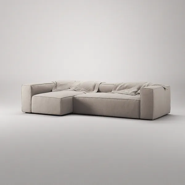 Grand Nelipaikkainen Sohva Divaani Vasen Sandshell Beige