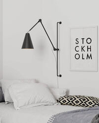 Yukon Vegglampe Matt Svart