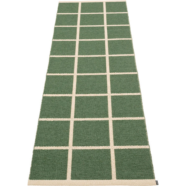 Criss Plastikmåtte Leaf / Cream 70x225 cm