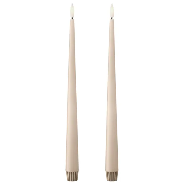 Led-Stearinlys 2-pk 30 cm Ice Latte