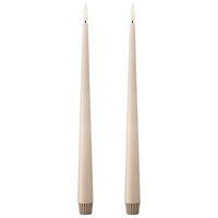 Led-Stearinlys 2-pk 30 cm Ice Latte