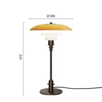 PH 3/2 Bordlampe Centenary Edition Amber / Opal