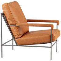 Seventy Five Lænestol Læder Challenger Brandy / Beige Kanvas
