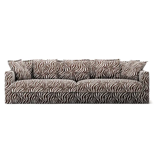 Stopning Til Le Grand Air 4-seter Sofa Chenille Zebra